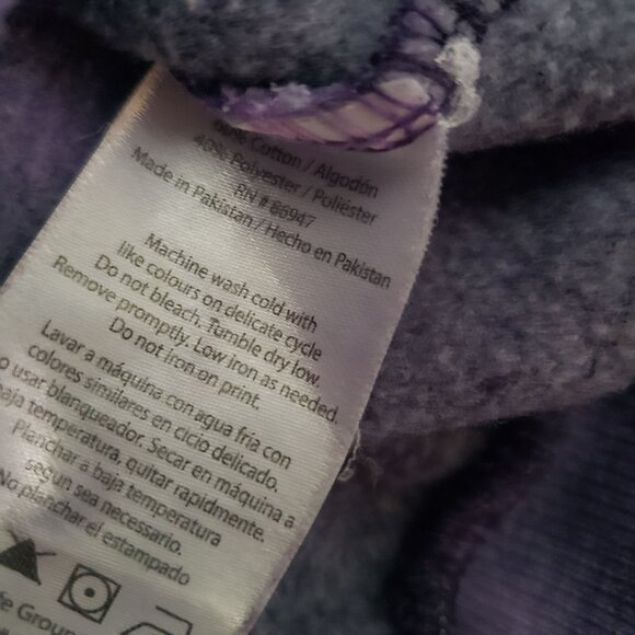 Pink Floyd Tie Dye Graphic Sweatshirt Medium Purple Grunge Indie Lounge Comfy - Picture 5 of 6